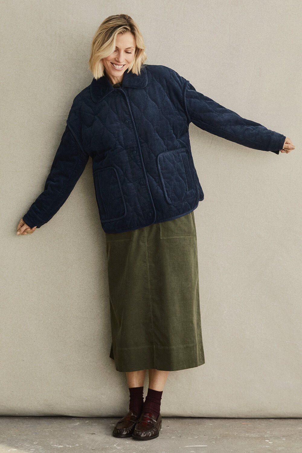 Talyra jakke - Dress Blue, Siska Nederdel - Beetle