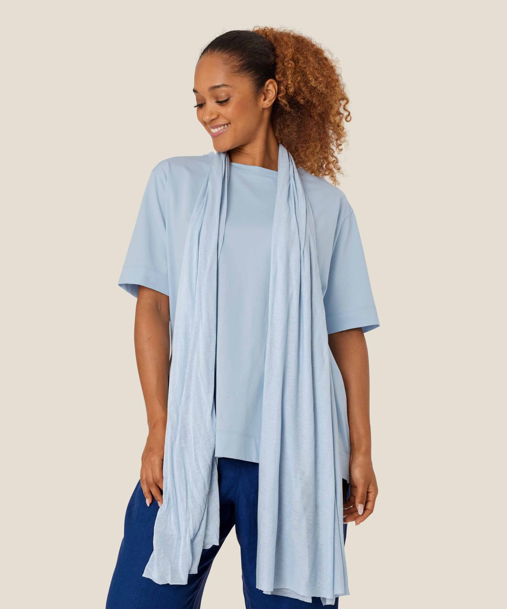 Amega JERSEY Tørklæde, Cel Blue