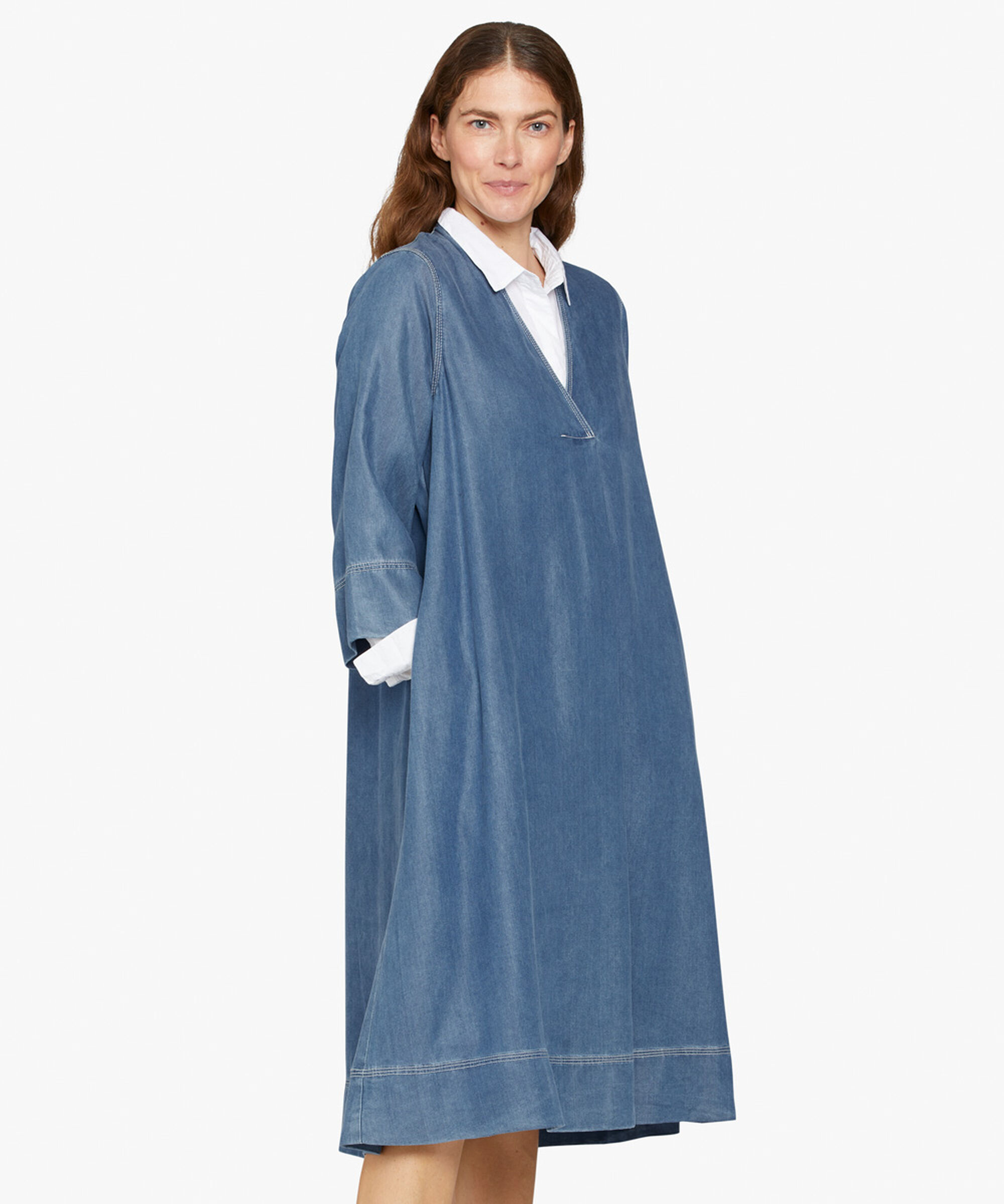NILSA KJOLE, Blue Denim