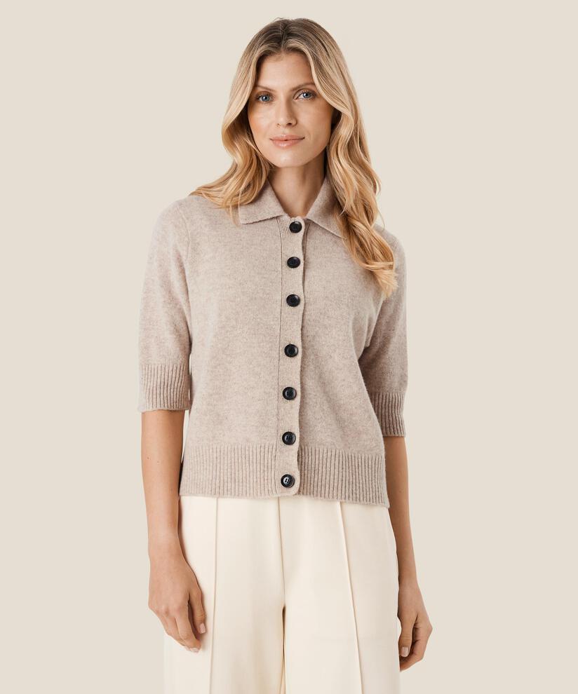 Liva Cardigan, L beige mel
