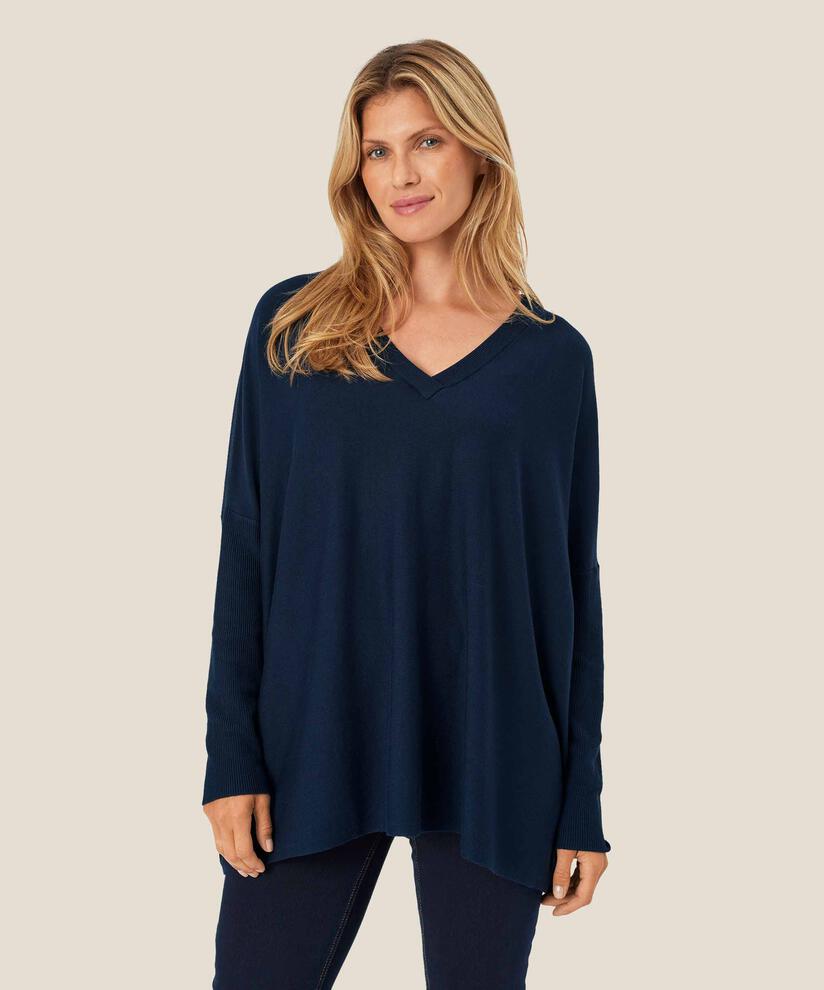 Fronia Top, Navy Blazer