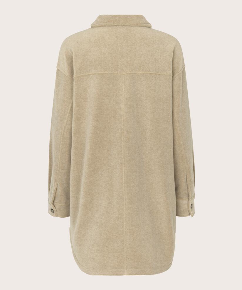 Jasmine Fleece Jakke, Beige melange, hi-res