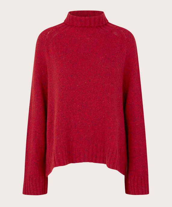 Fenoria Top, Red Dahlia