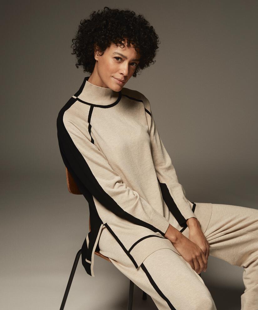 Freyane Top, L beige mel