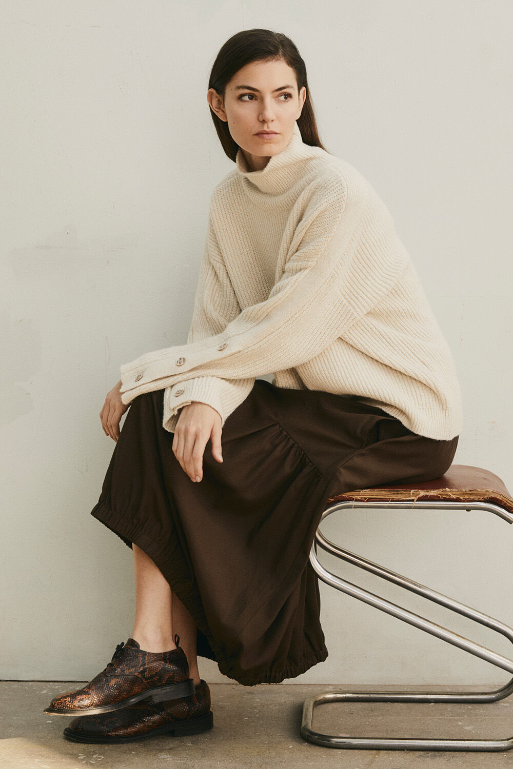 Fanya top - Whitecap, Sucela Nederdel - Slate Black