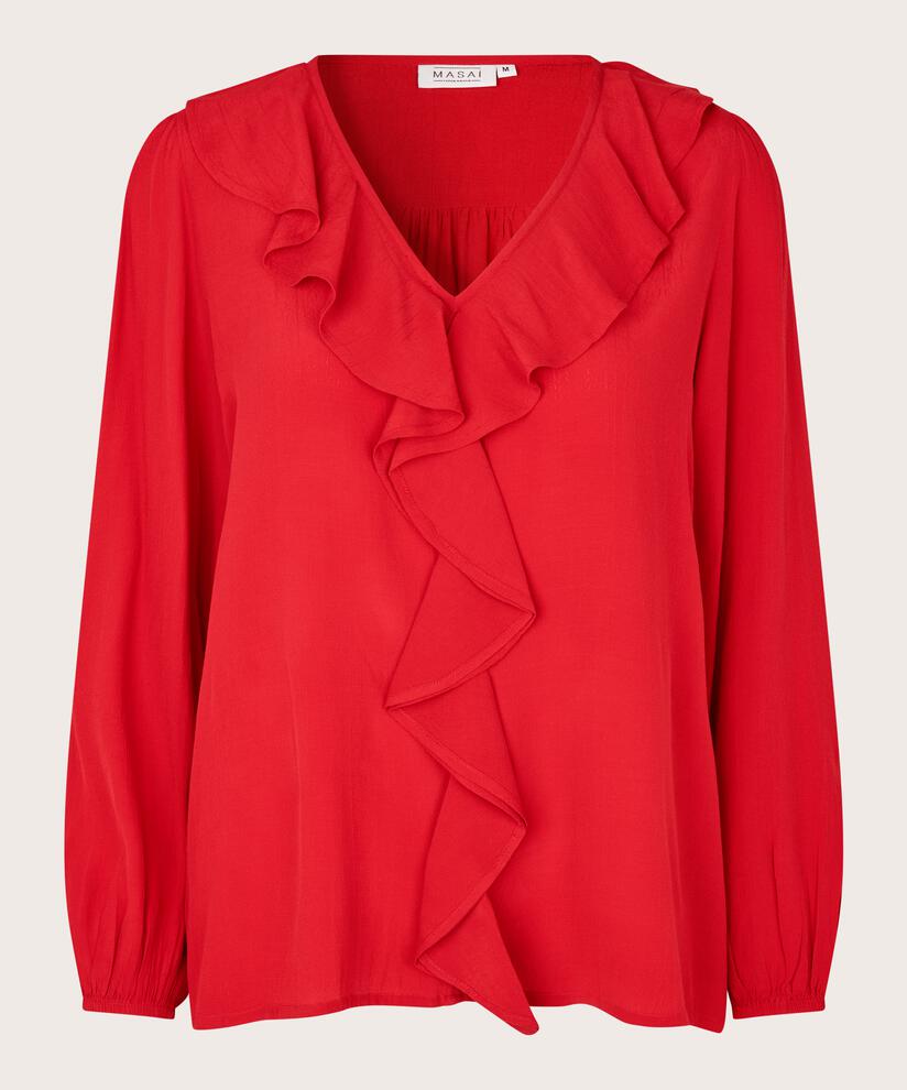 Beauna Top, Scarlet Sage