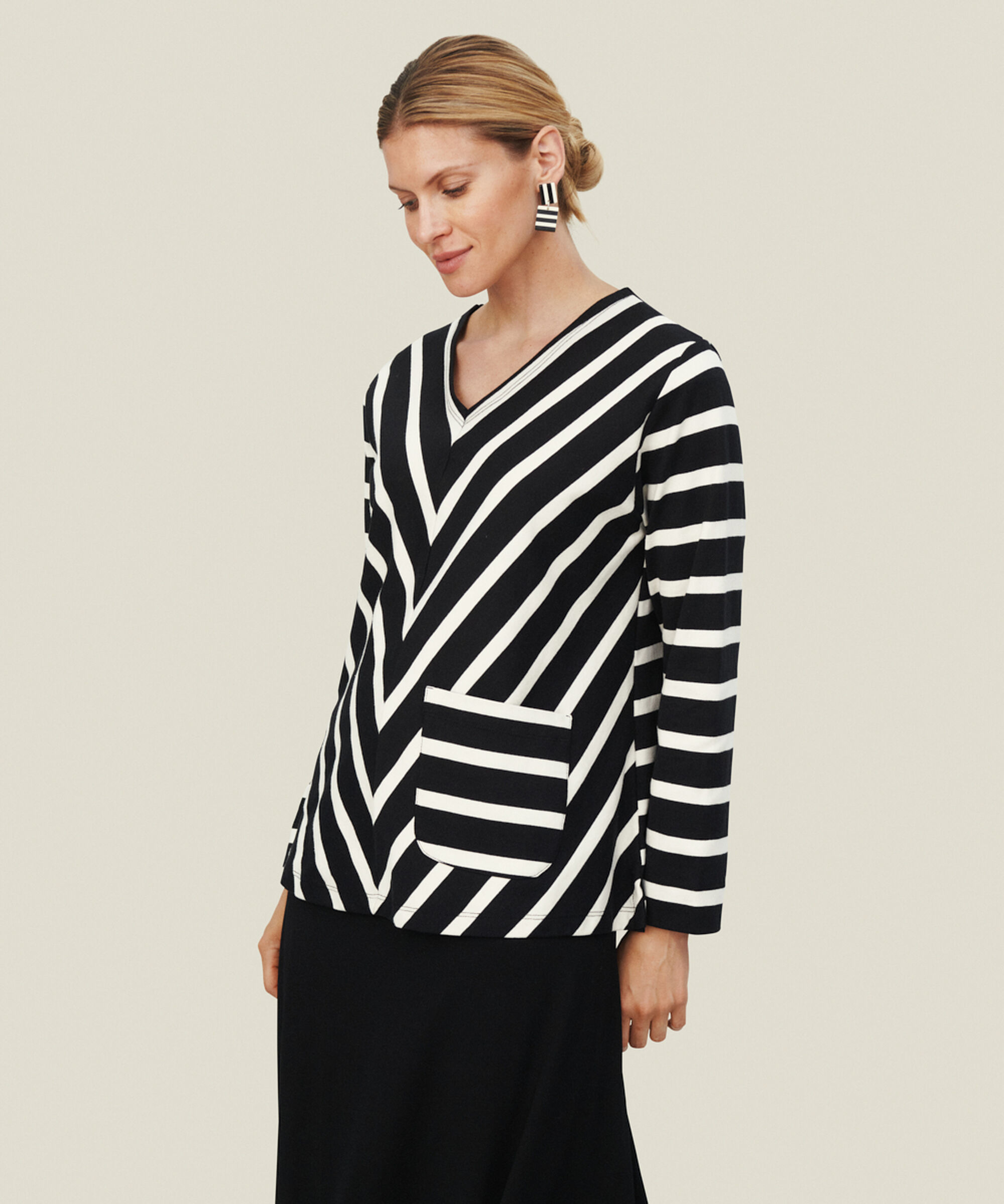 BELINA JERSEY TOP, Black