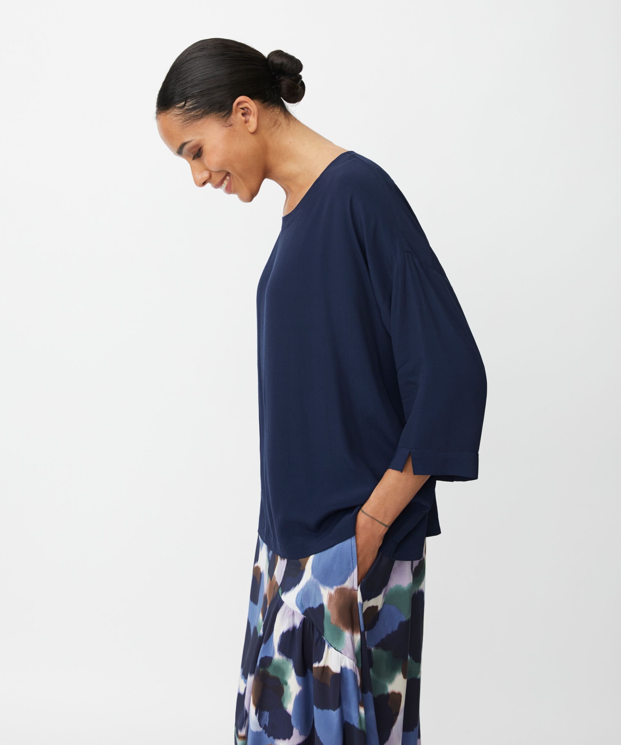 Becca Top, Navy Blazer