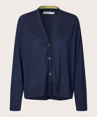Lennox Uld Cardigan, Navy Blazer