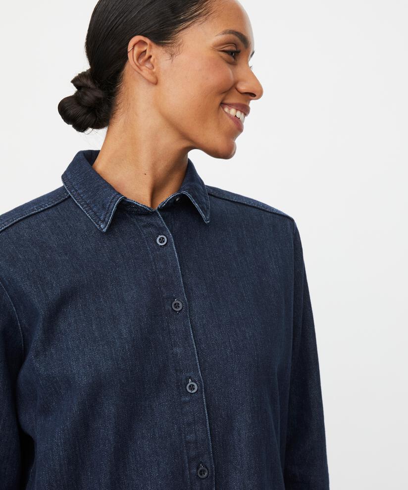 Ishana Denim Skjorte, Dark Denim
