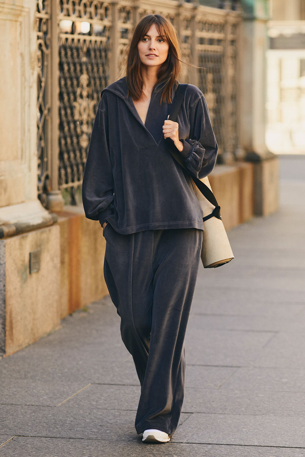 Danila Jersey Top - Grey Pin, Panira jersey bukser - Grey Pin