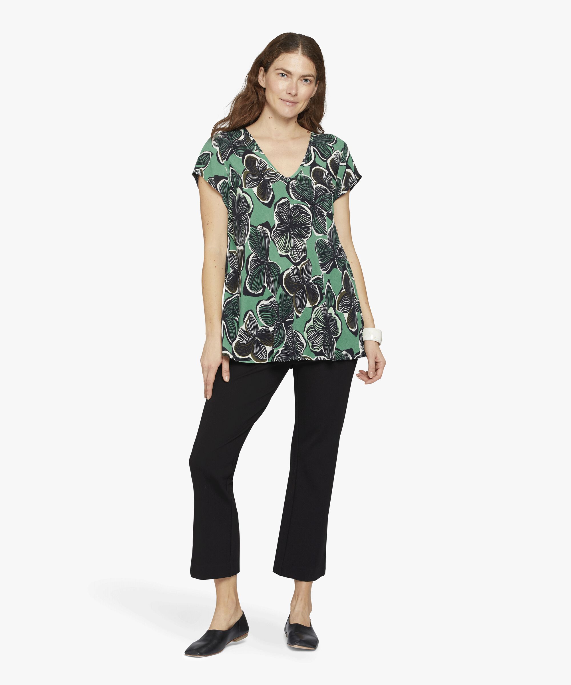 KALLO TOP, Bottle Green