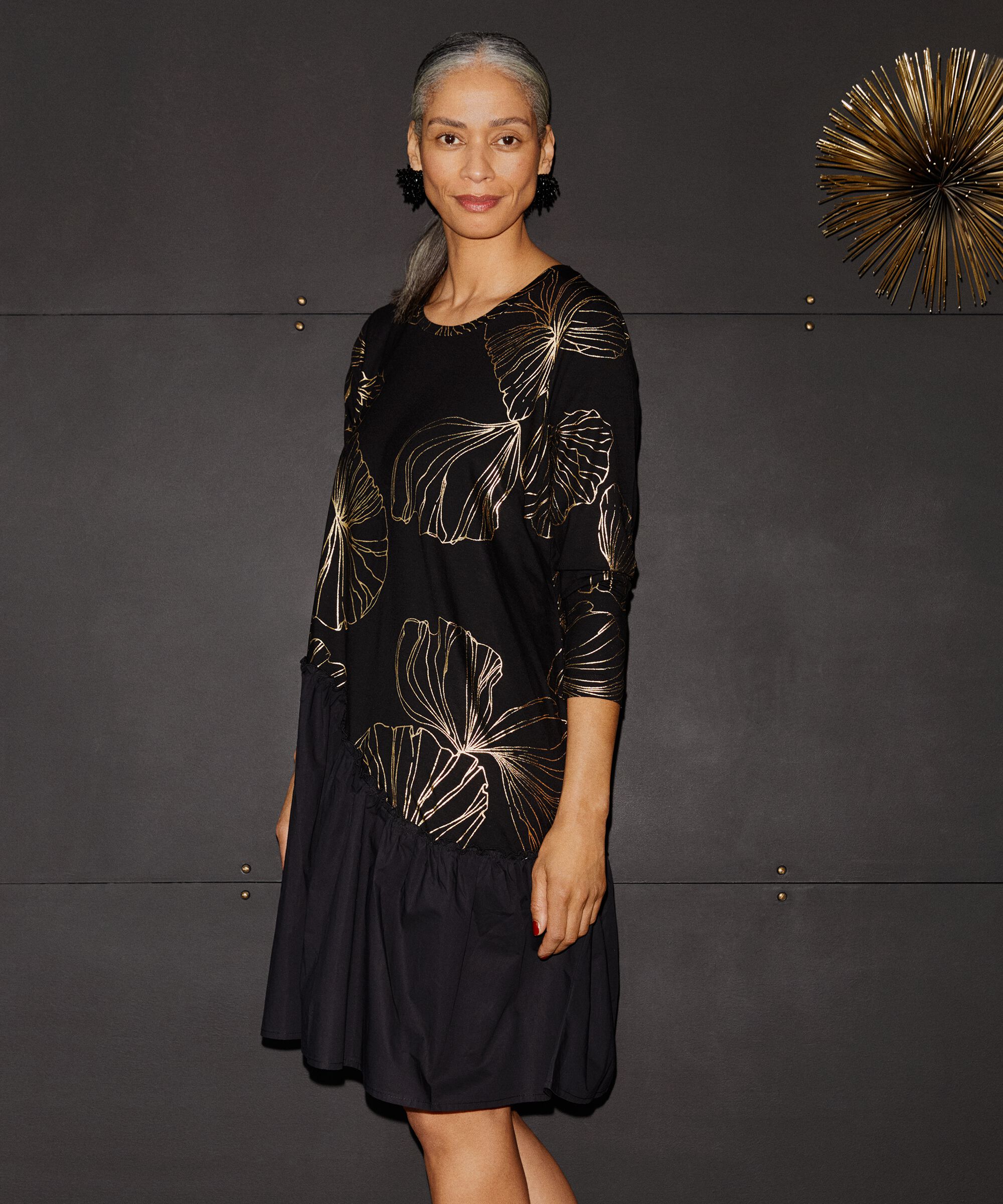 Nellina JERSEY Kjole, Gold