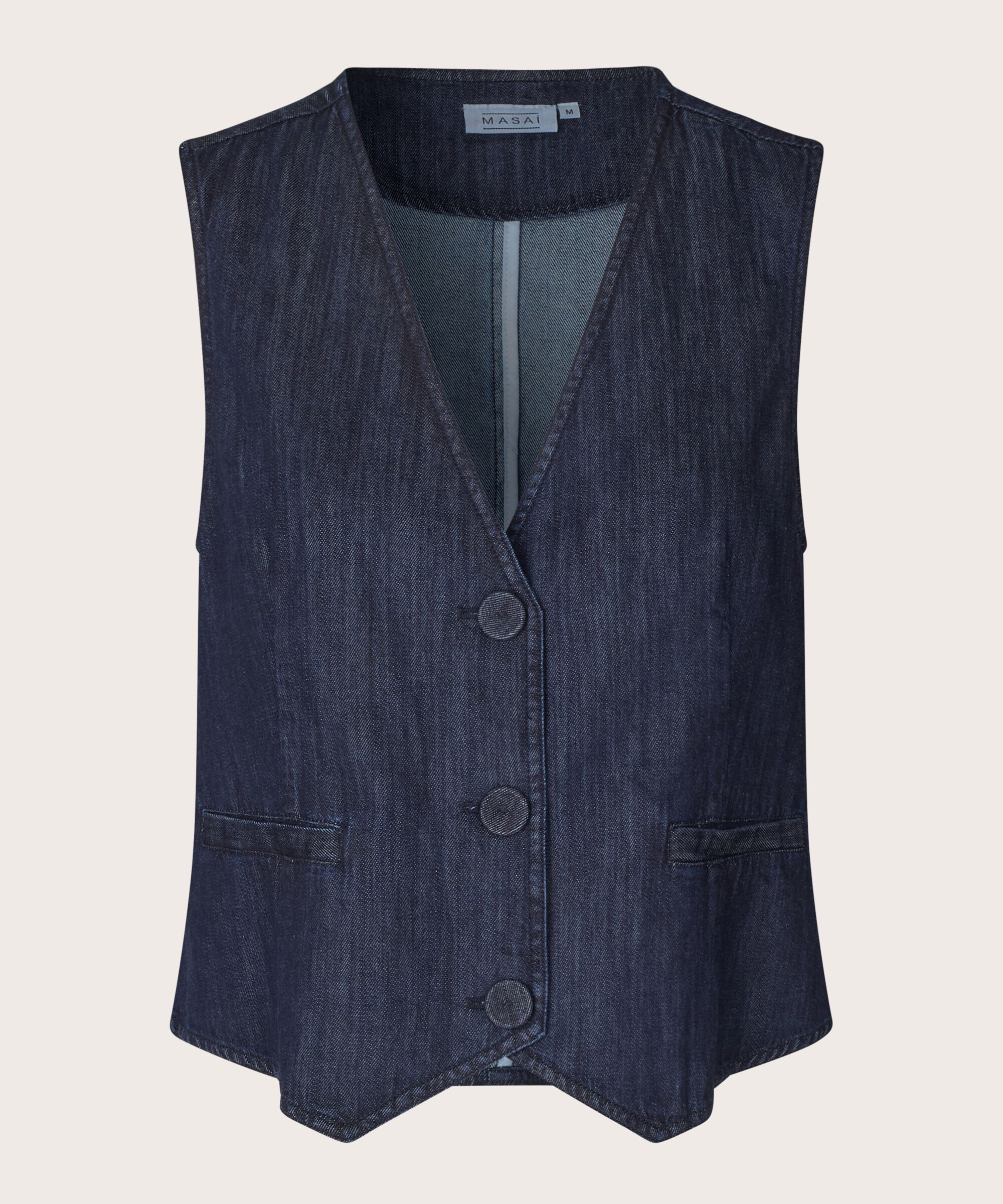 Julesa Denim Vest, Dark Denim