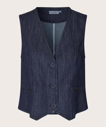 Julesa Denim Vest, Dark Denim