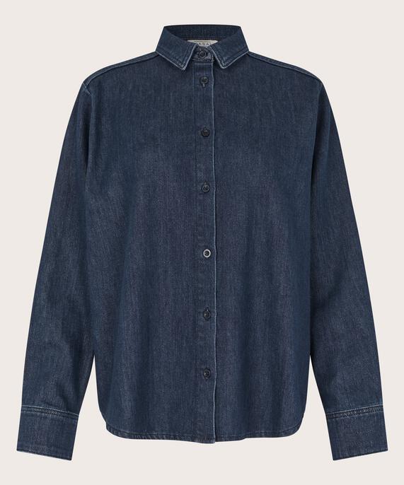 Ishana Denim Skjorte, Dark Denim