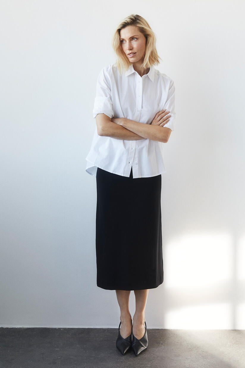 Imma Skjorte - White, Seuloa JERSEY Nederdel - Black