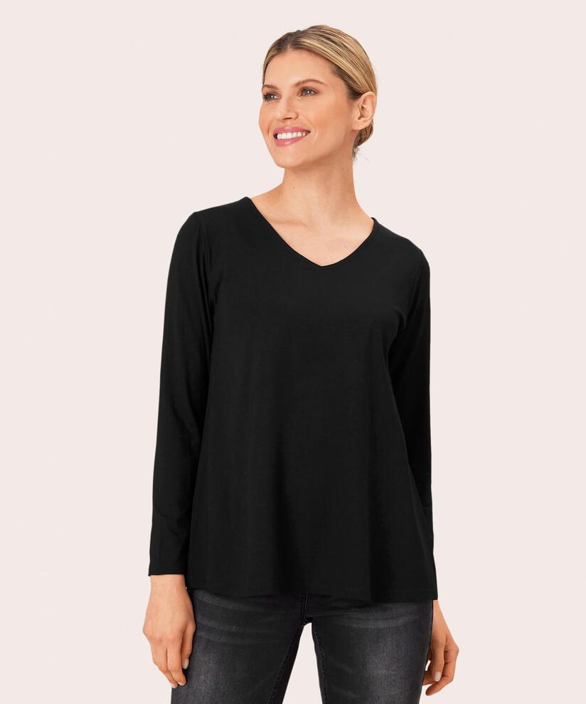 Digla JERSEY Top, Black, hi-res