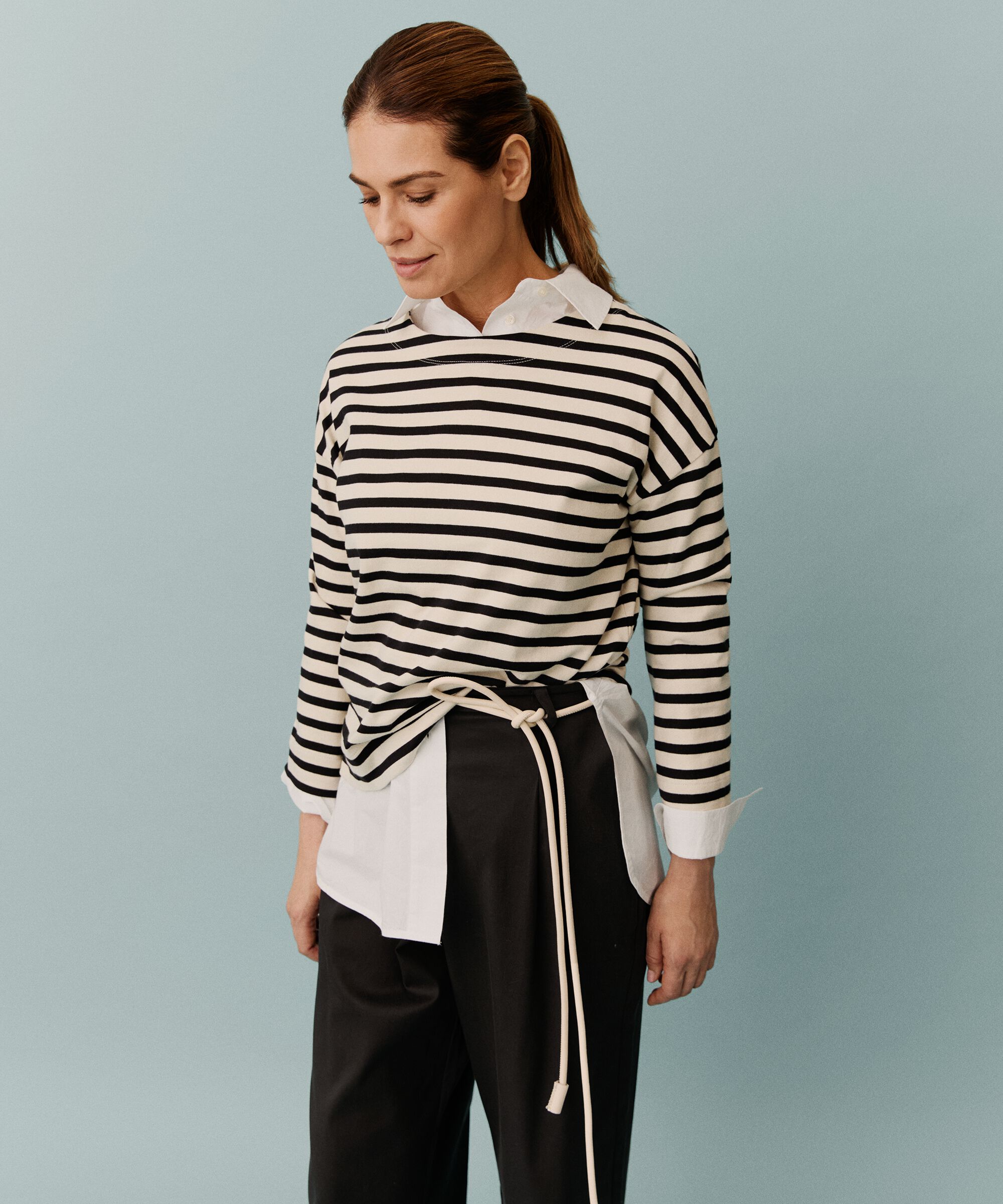 Beannie JERSEY Top, Black