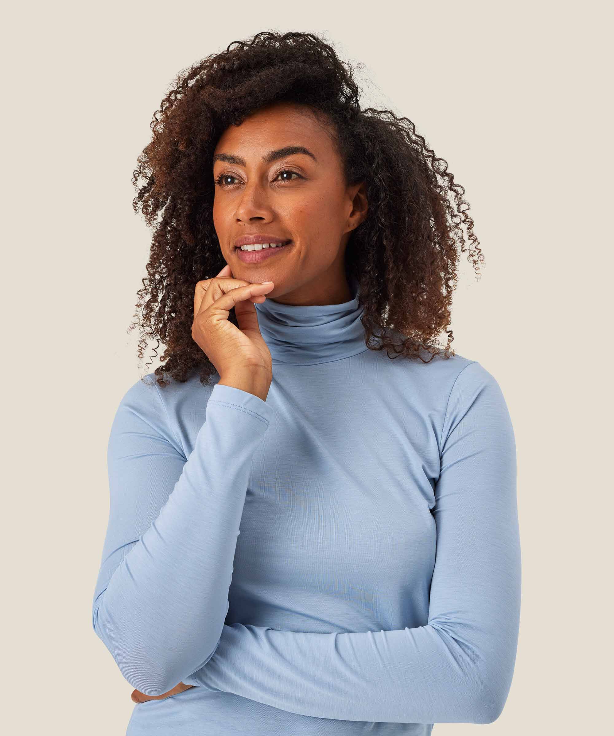 Brooklyn JERSEY Top, Blue Fog