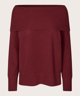 Floraia Uld Top, Tawny Port