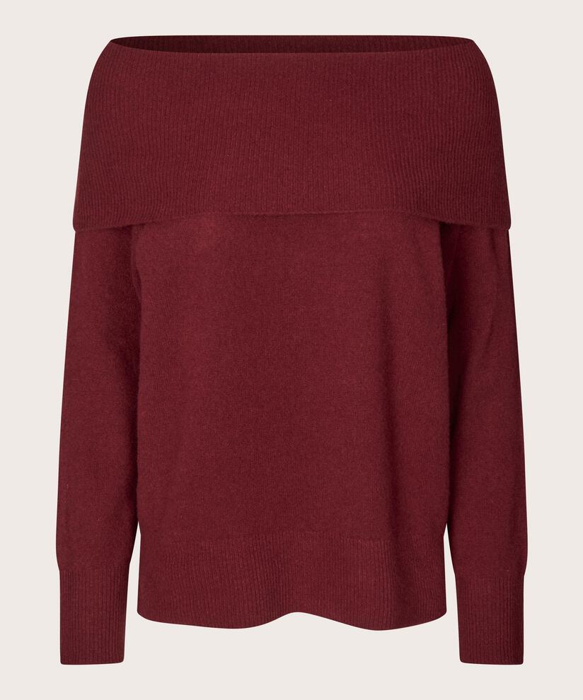 Floraia Uld Top, Tawny Port