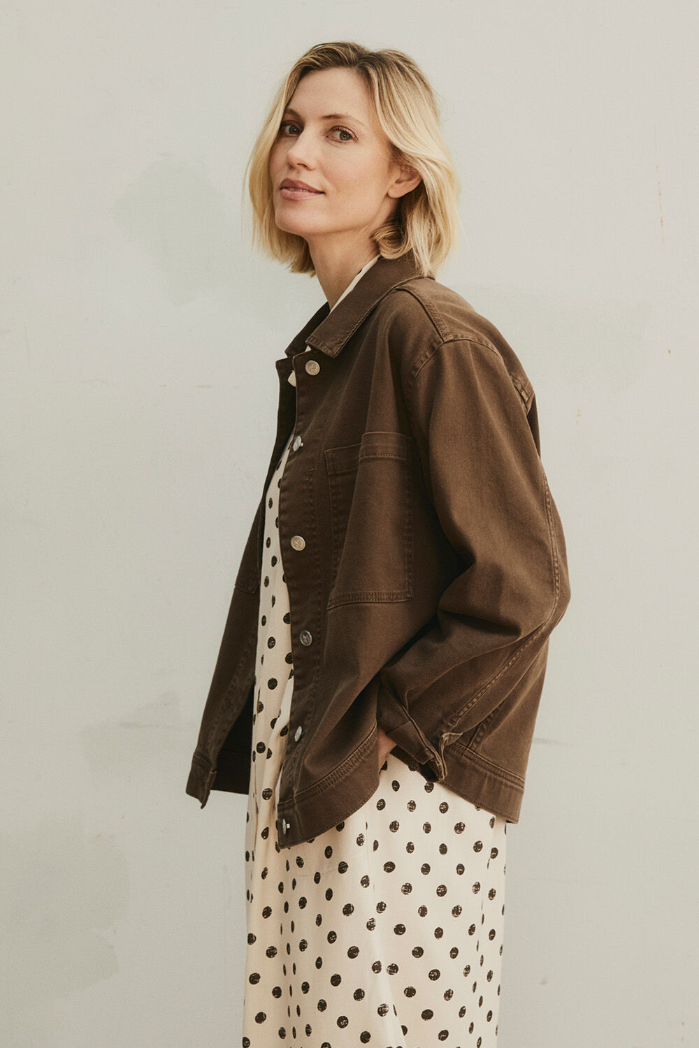 Junessai denimjakke - Slate Black, Nimeso Skjortekjole - Fog