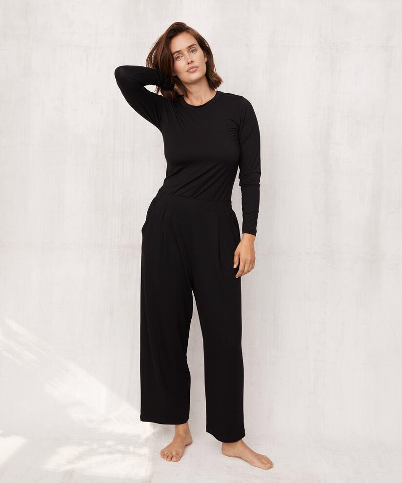 Penelope JERSEY Bukser, Black