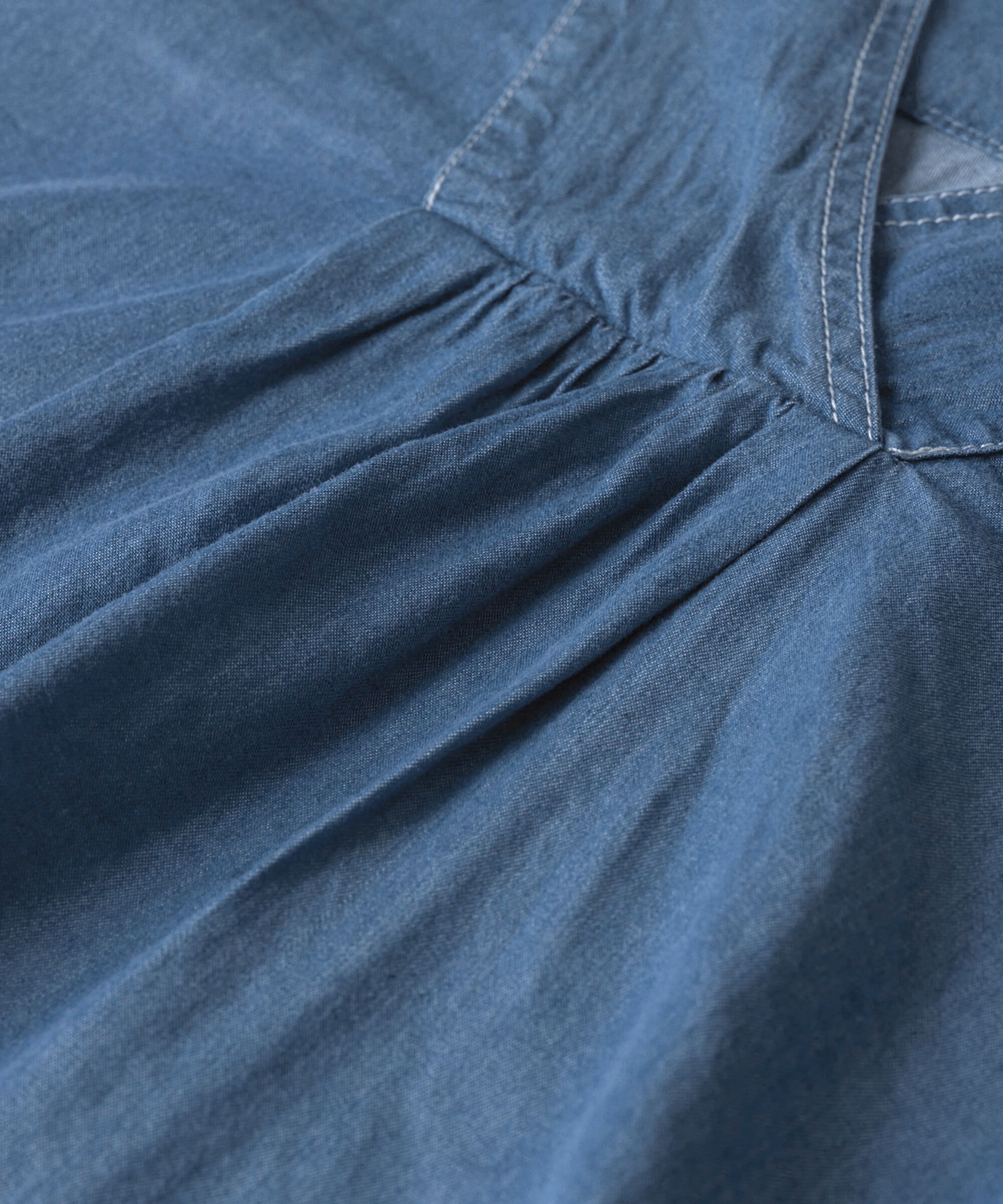 DOMICIA BLUSE, Blue Denim