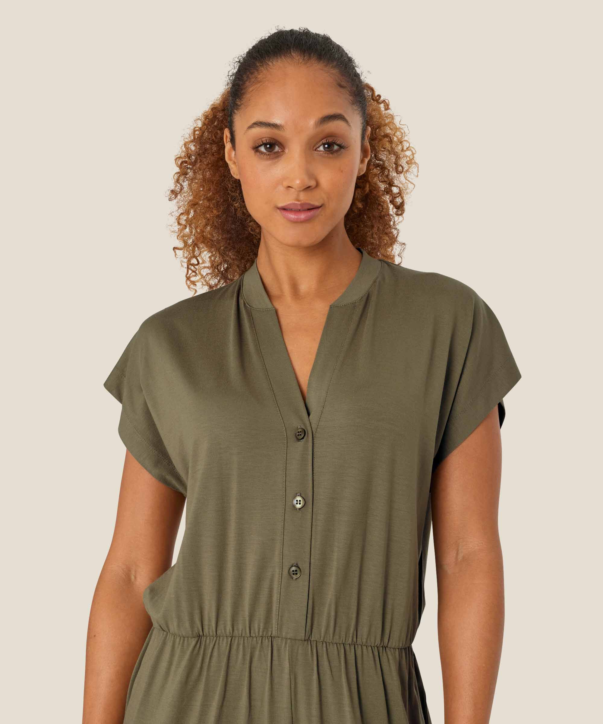 Orlanda JERSEY Jumpsuit, Dusky Green
