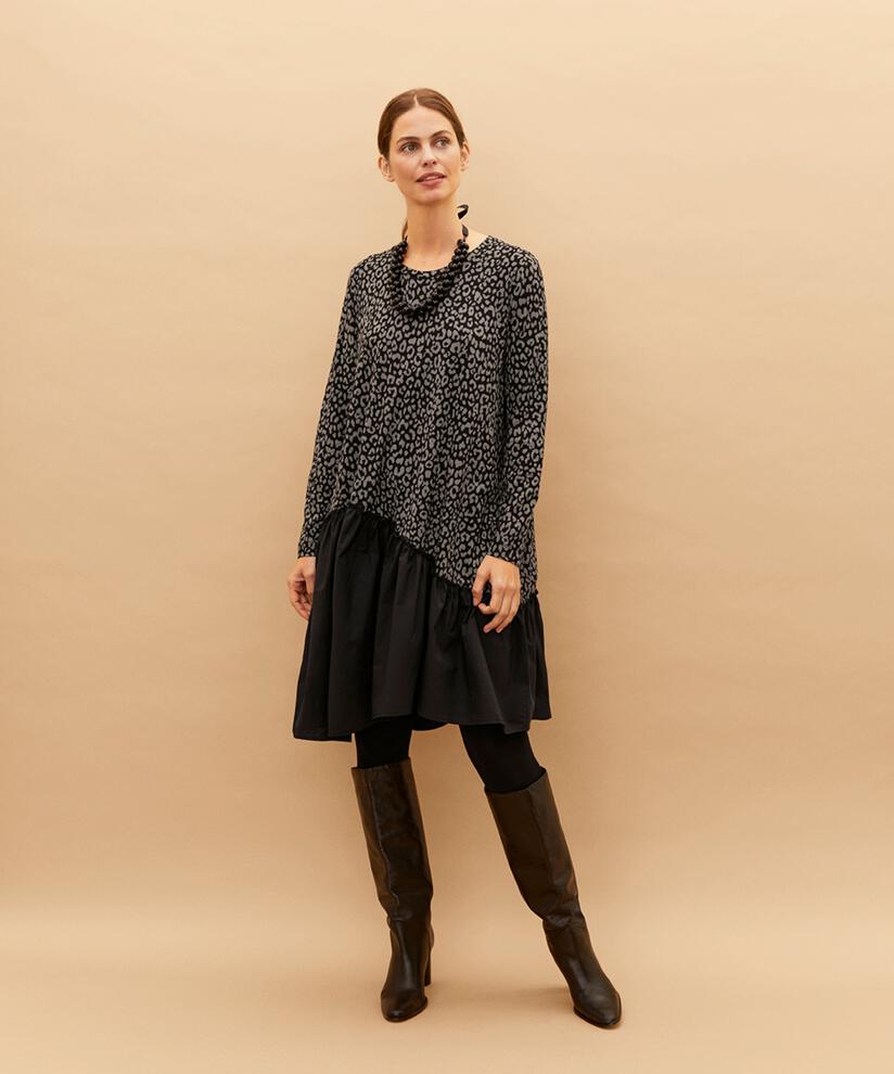 Nellina JERSEY Kjole, Steel Grey