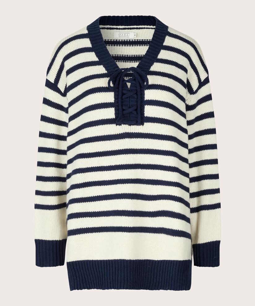 Frederikka Top, Whc/Navy blz, hi-res