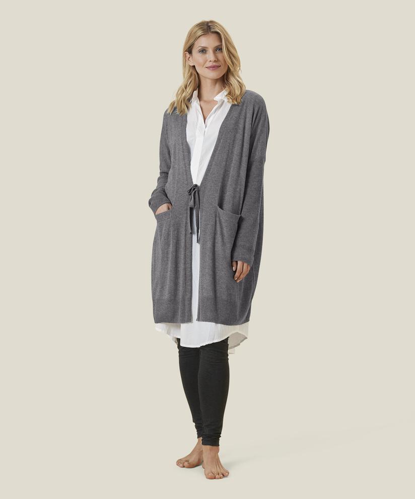 LUCY CARDIGAN, M. Grey mel.