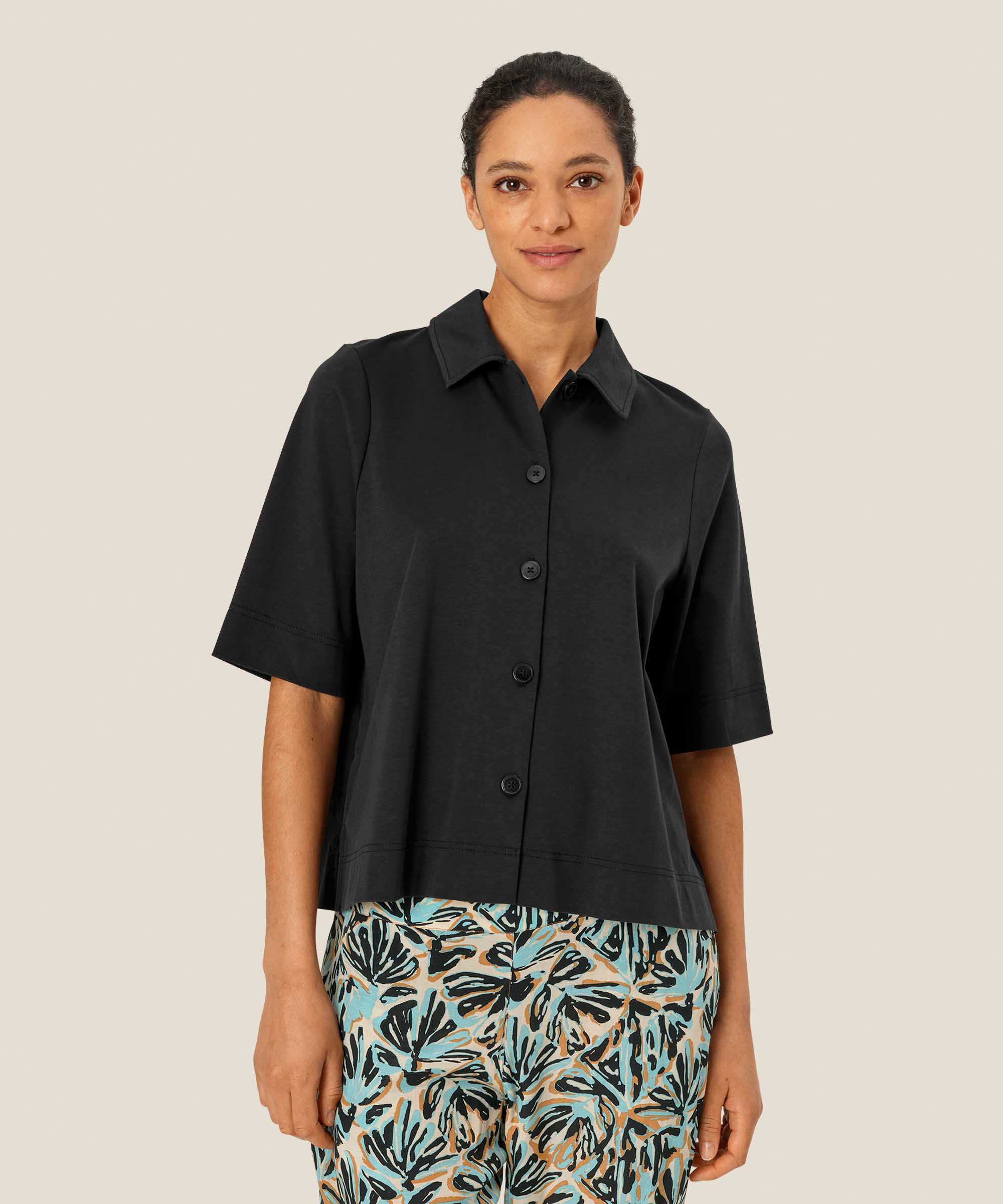 Ingelisa JERSEY Skjorte, Black