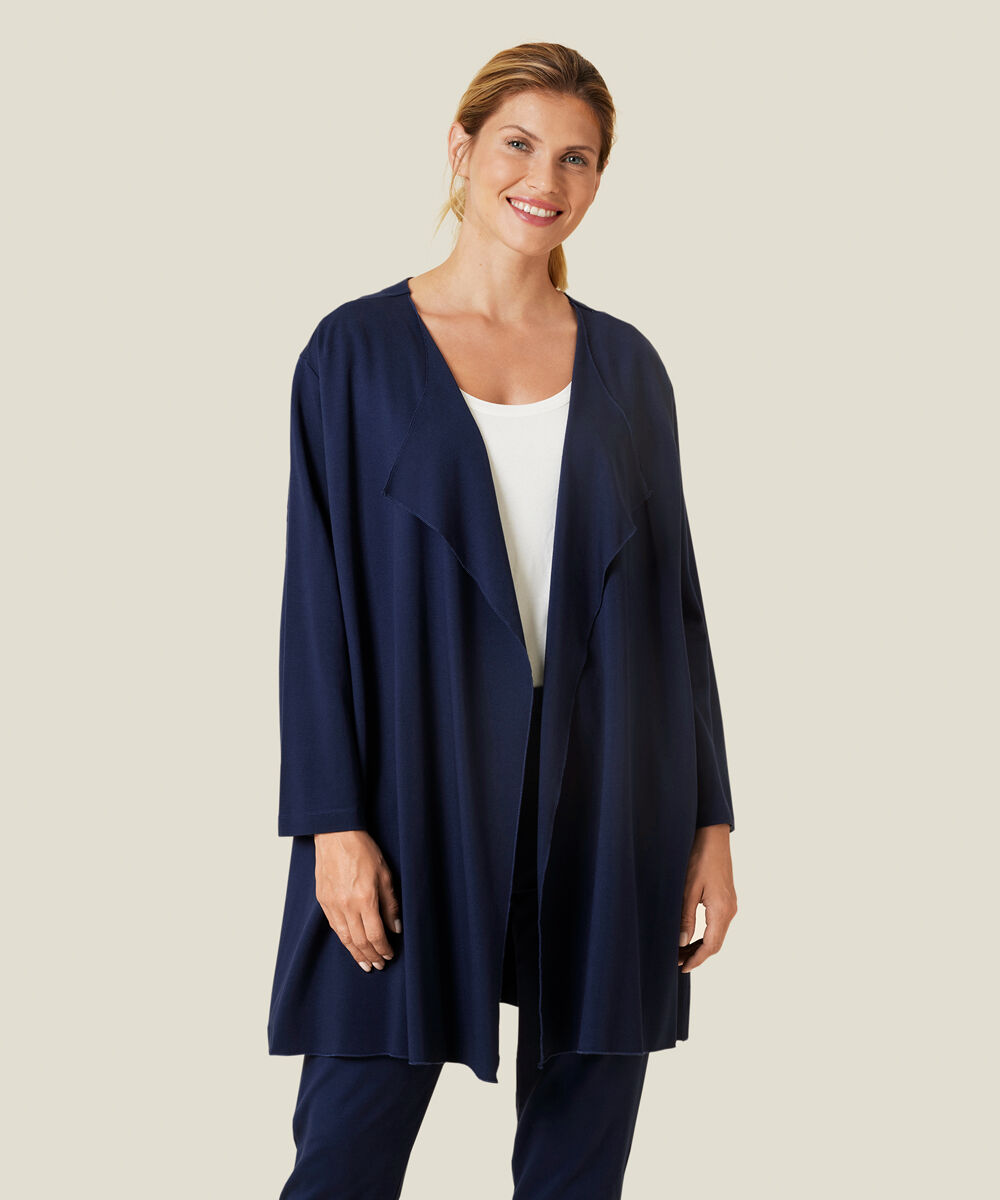 JENAMA JERSEY JAKKE, Navy Blazer