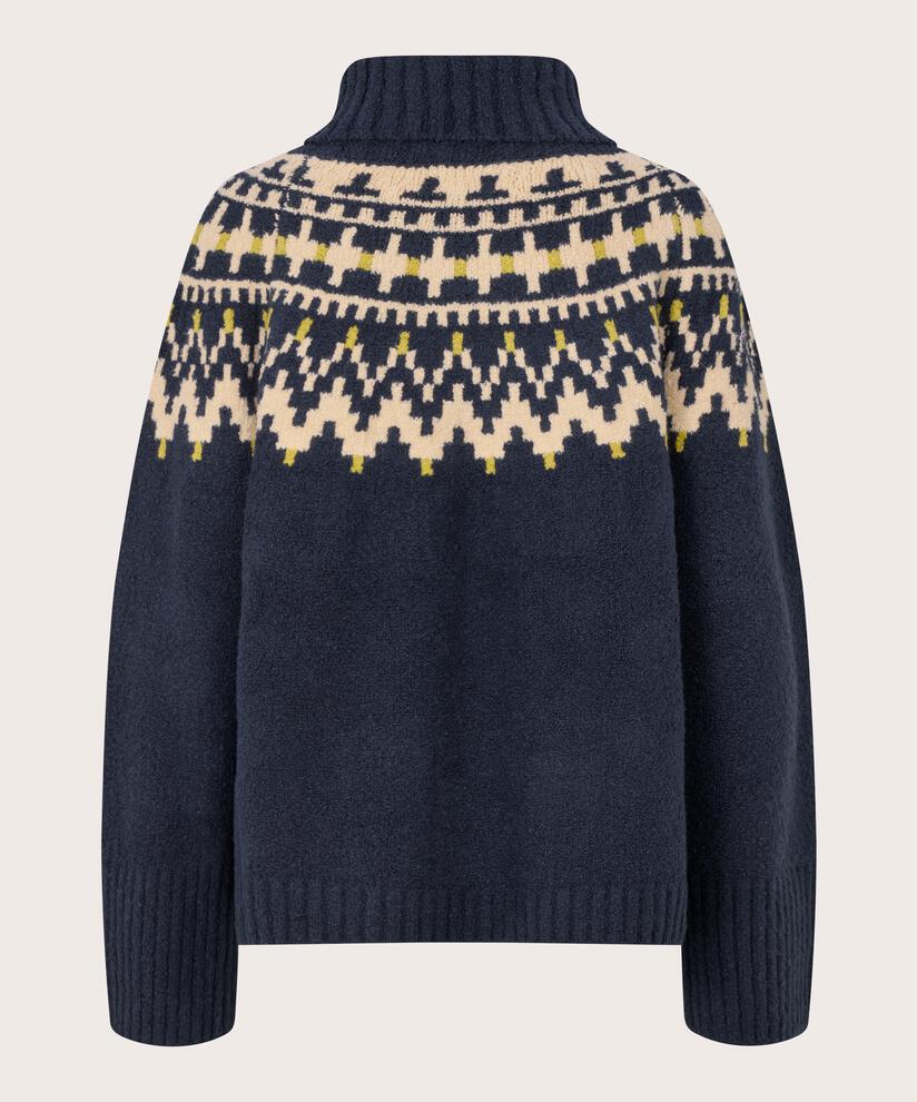 Fatima Top, Navy Blazer