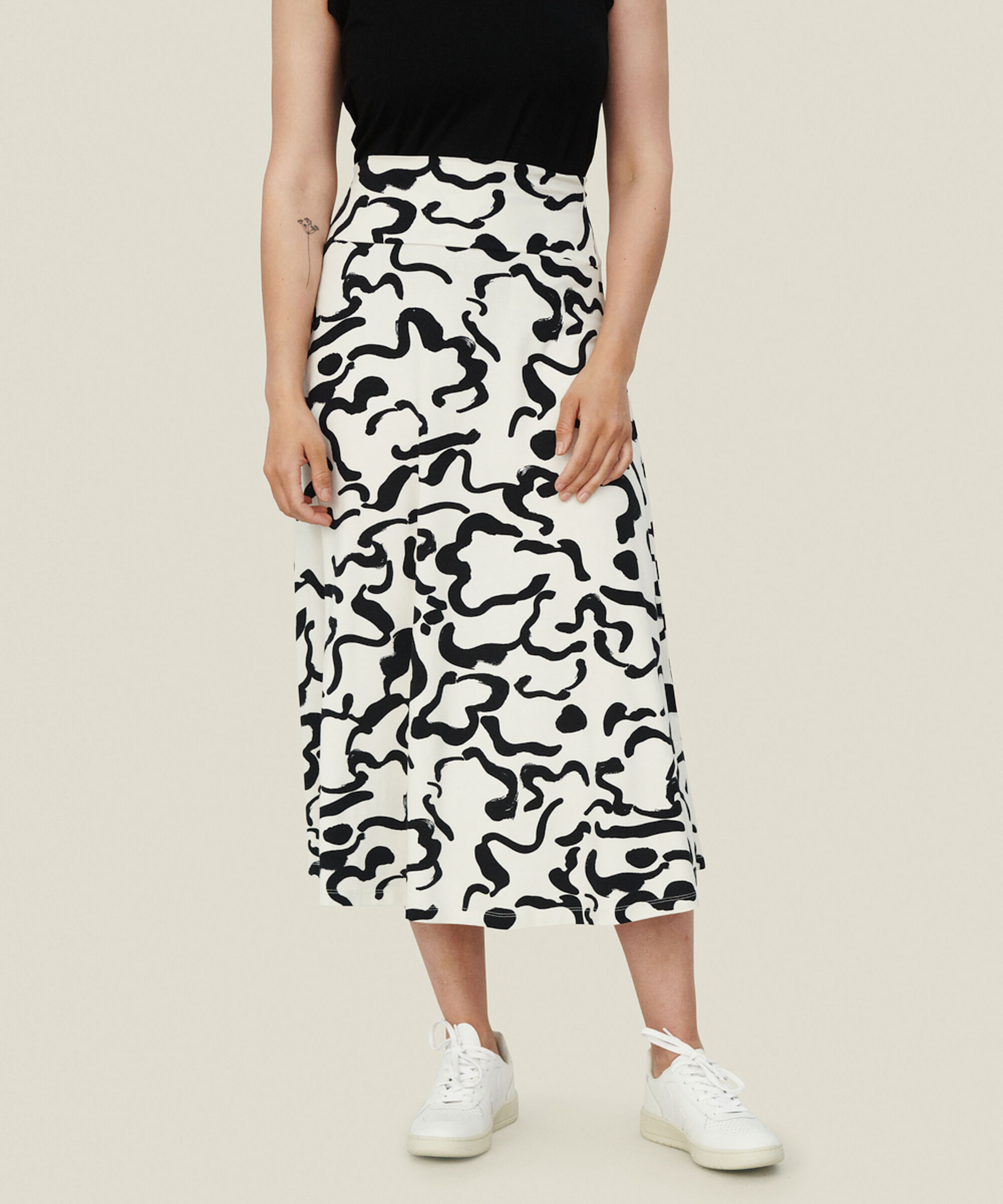 SABRINA JERSEY NEDERDEL, Black