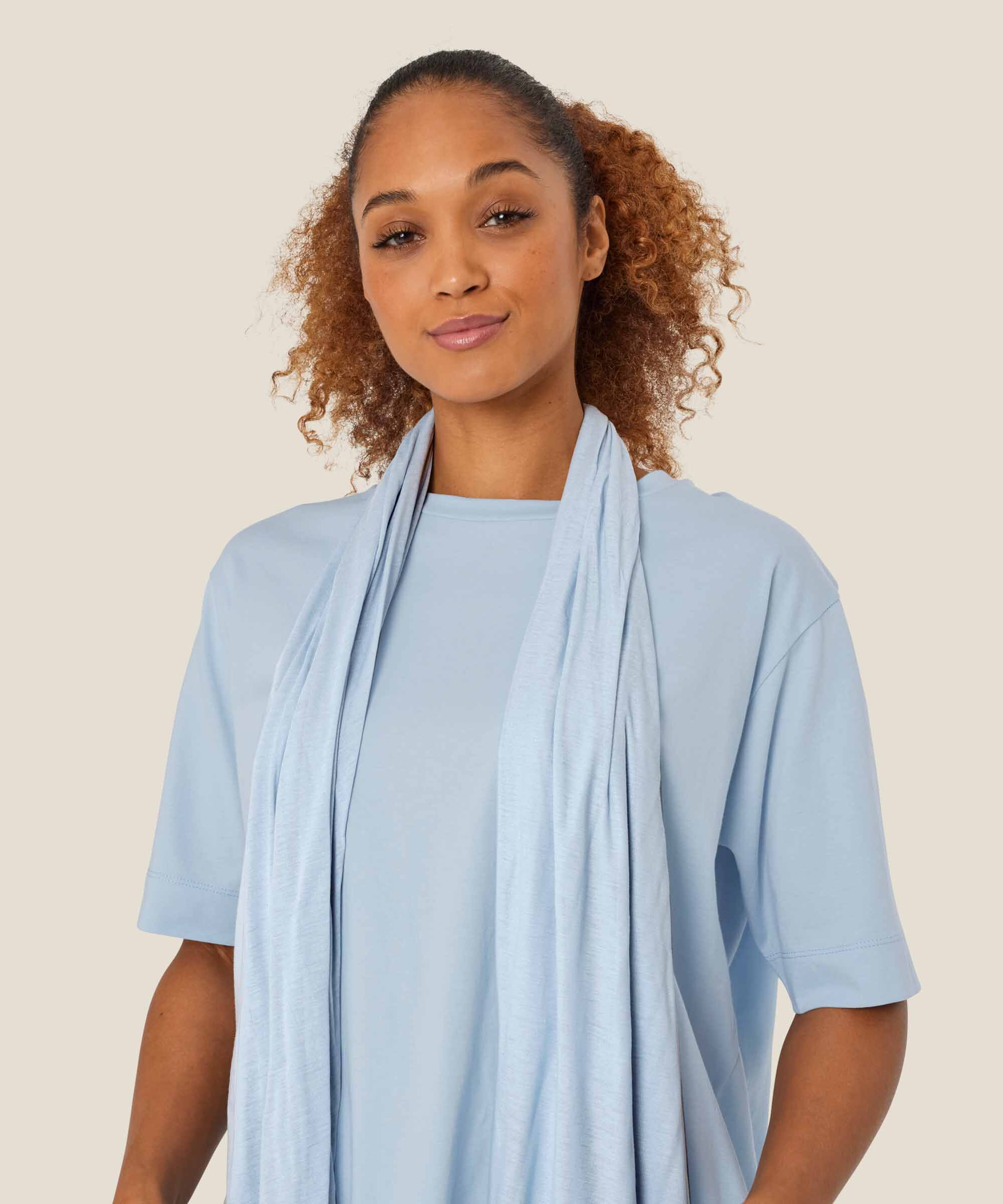 Amega JERSEY Tørklæde, Cel Blue
