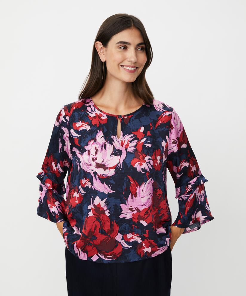 Bimelda Top, Scarlet Sage