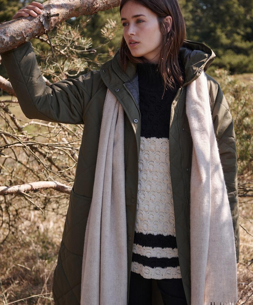 Anna Tørklæde, L beige mel