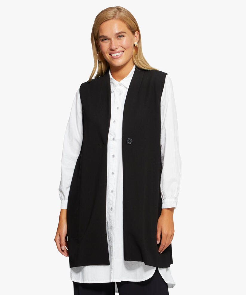 JORGINE VEST, Black, hi-res