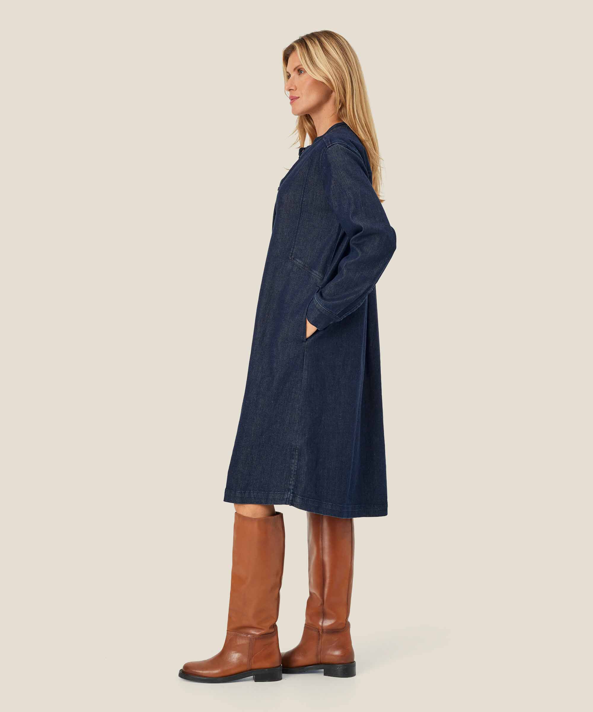 Odila Denim Kjole, Dark Denim