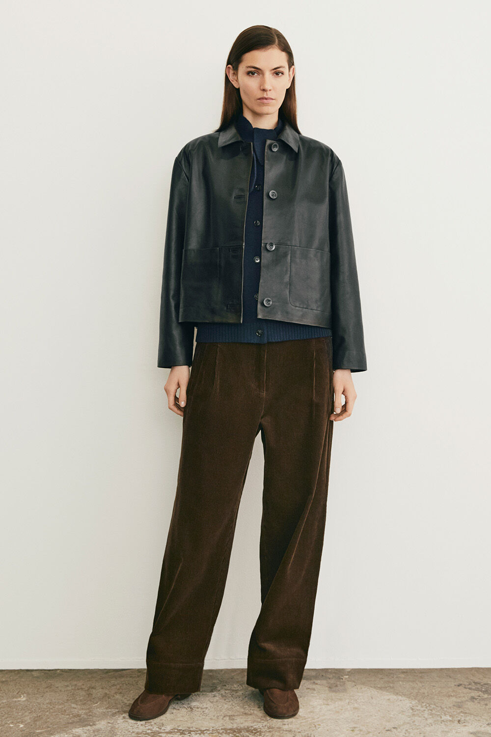 Jolissa Jakke - Black, Lokimia uld cardigan - Dress Blue, Phomello Bukser - Slate Black
